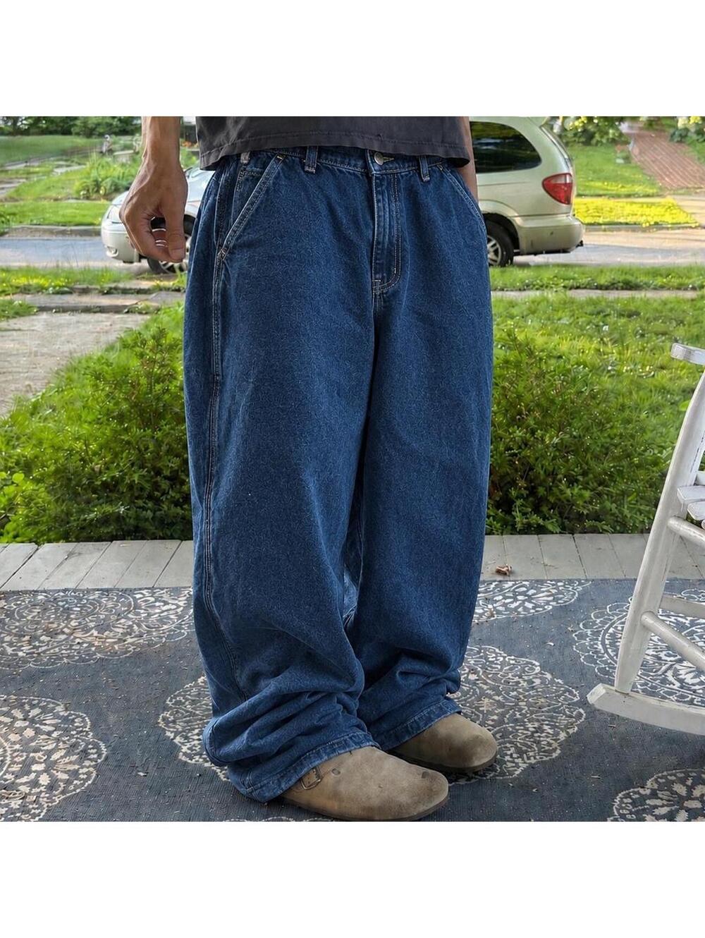 Mens Vintage Carhartt Baggy Carpenter Jeans Size 38 x 34